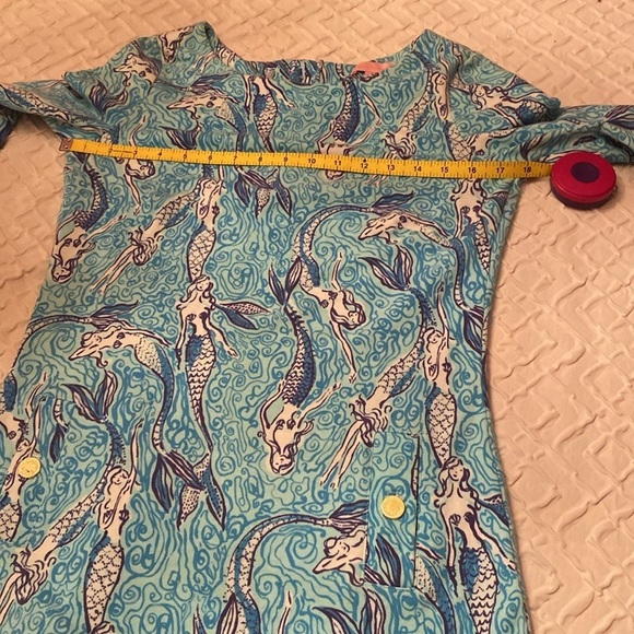 Lilly Pulitzer Hayley Dress Blue Size XSmall Mermaid - Picture 8 of 9